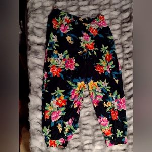 🔥VINTAGE Eber San Francisco Women's Pants Size Small Festival Floral 80s 90s
